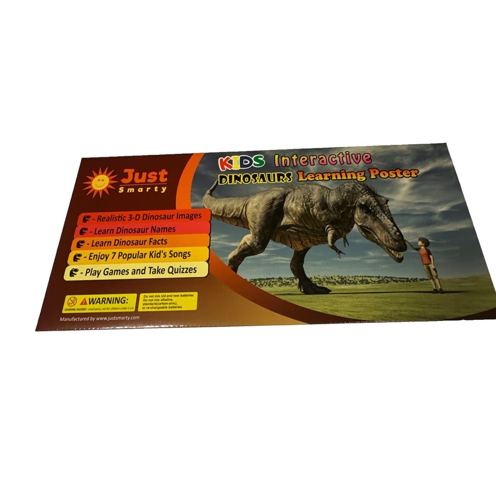 Just Smarty KIDS Interactive Dinosaurs Learning Poster